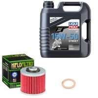 Hiflo ÖLfilter Set Liqui Moly 15W-50 Street 4L FüR Yamaha TDM 900 RN11 Bj.2006