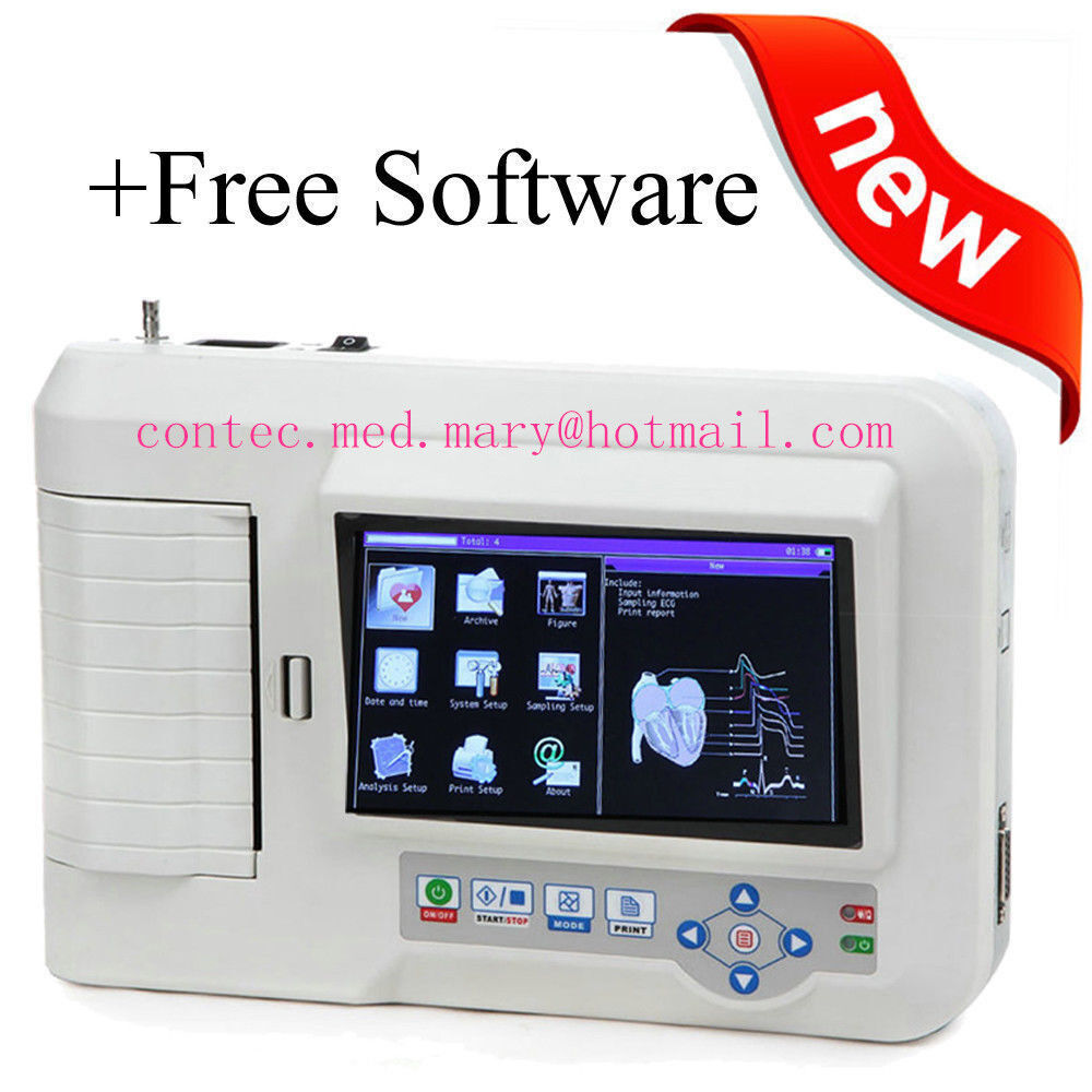 12 Lead ECG/EKG Machine w Interpretation Electrocardiograph Auto-analysed  Result 700721208685