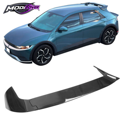 Fits 22-24 Hyundai Ioniq 5 IKON Rear Roof Spoiler Wing ABS 3PC Carbon Fiber