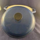Blue Enamelware Pot With Lid Dutch Oven Cast Iron With Handles — photo 2