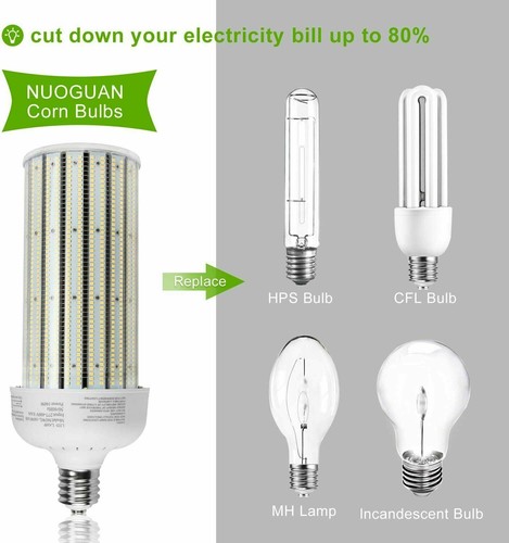 480V LED Corn Cob Bulb 160W Retrofit 500W HPS Warehouse Work Shop Lamp 347V E39 - Picture 6 of 10