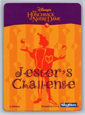 1996 Skybox The Hunchback of Notre Dame Jester's Challenge Take Bottom Card