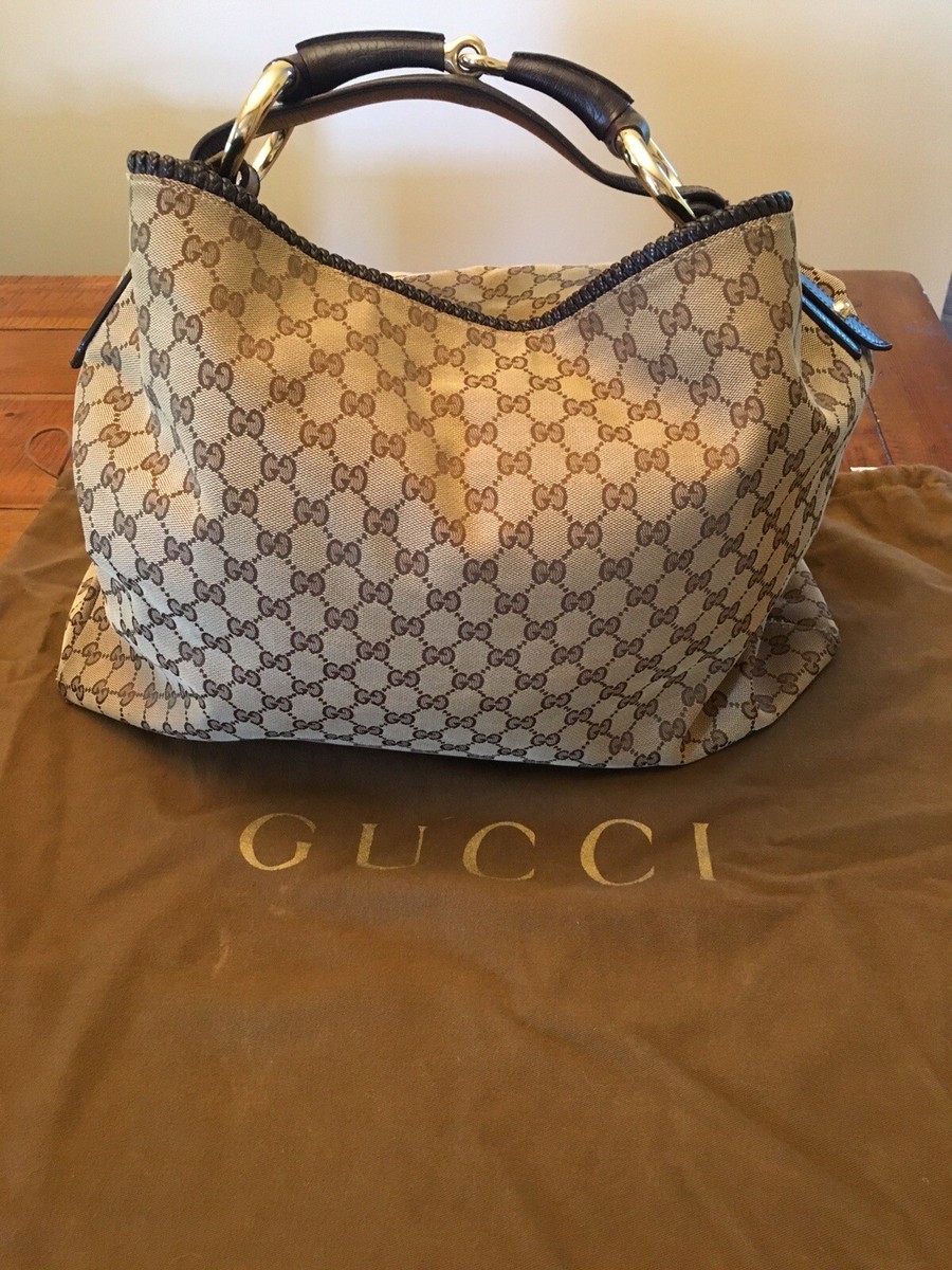 Authentic Vintage Gucci Large Horsebit Hobo Bag