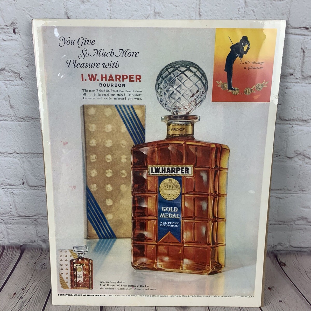 Vintage I.W. Harper Gold Medal Kentucky Bourbon Magazine 