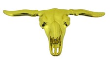 Bull Long Horn Belt Buckle Western Rodeo Gold Metal Big Texan Cosplay Costume