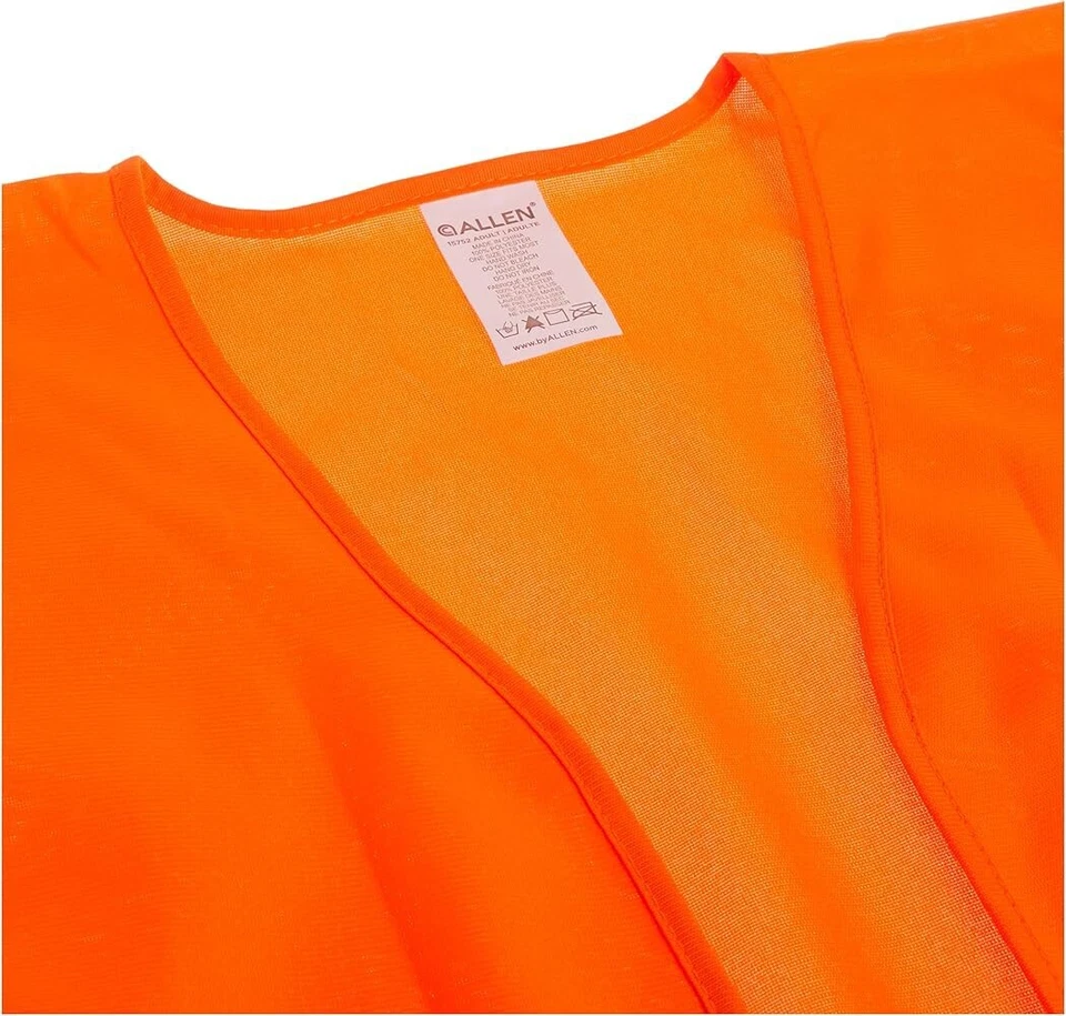 Allen Safety Acrylic Vest Chest 38-48 Inch Adult Orange 15752 Large Hunting - Image 4 of 4