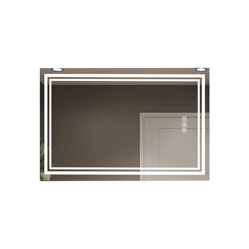 Espejo de baño LED de 48x36 pulgadas con luz delantera desempañamiento, 3 colores regulables, Full HD Foto 2 de 4