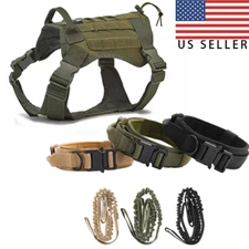 Tactical Dog Vest US Working Dog Military Harness with Handle No-pull Large