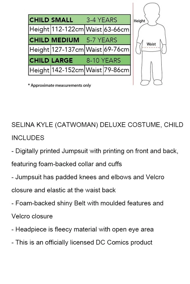 Girls The Batman Selina Kyle Catwoman Deluxe Costume Kids Child The Cat Jumpsuit - image 3 of 4