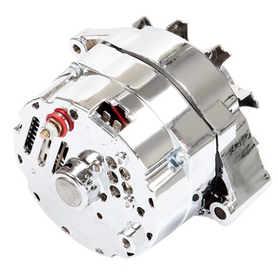 1 Wire Alternator For Chevy 105 Amp Chrome BBC SBC High Output