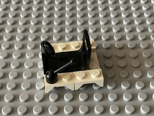 Lego Radkasten Weiß Sitz Lenkrad Space Auto  (B2)