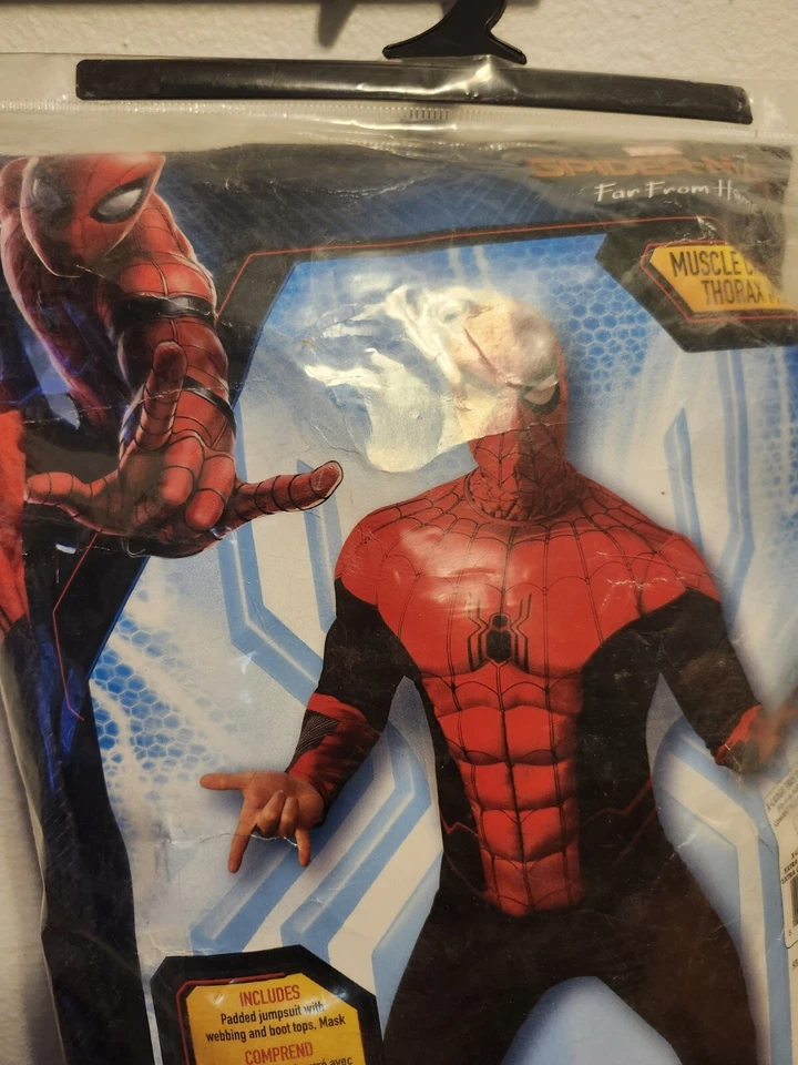 Disfraz de Halloween para hombre talla XL Marvel 2019 Spider Man Lejos de casa nuevo disfraz con disfraces  Foto 3 de 4