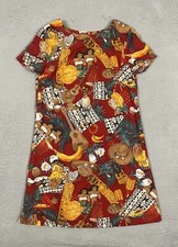 Vintage Hilo Hattie Hattie Hawaiian Red Islander Dress Size 4 Small 