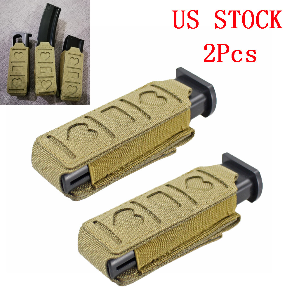 Tactical Elastic Single Magazine Pouch Pistol Mag Holder Tools Holster Waist Bag-image