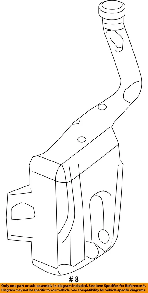 Reservatório de fluido de lavadora usado serve: 2008 Chevrolet Cobalt grau A - Imagem 4 de 4