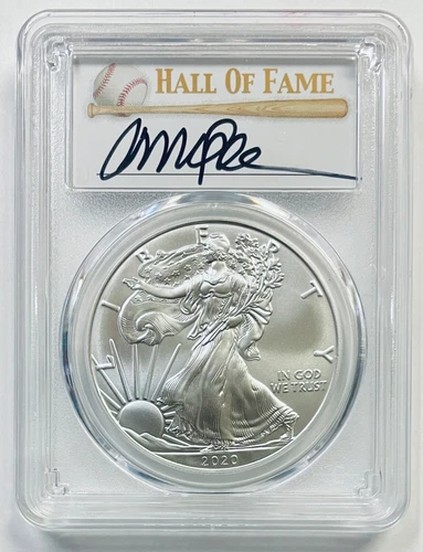 2020 $1 Silver Eagle PCGS MS70 First Day of Issue Ryne Sandberg HOF Pop 25