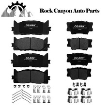 For 2007-2018 Toyota Camry Avalon Lexus ES300h ES350 Front Rear Brakes Pads Kit