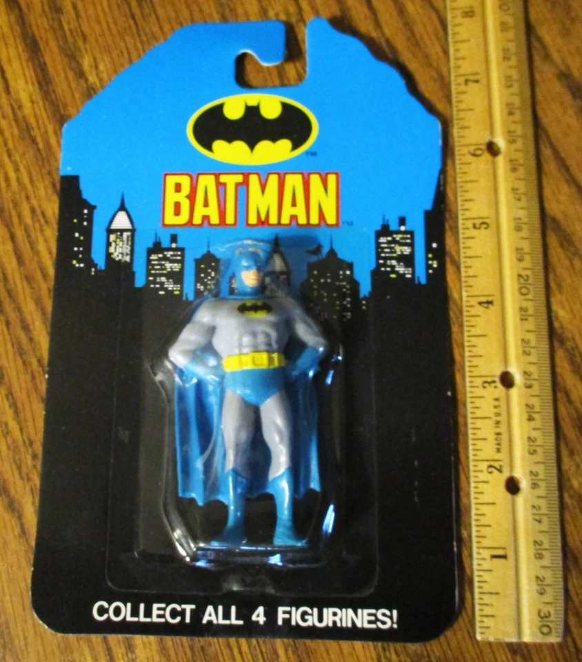 Figura de acción vintage Batman 3 1/2" figura aplausos 1989 cómic superhéroe juguete Foto 2 de 4