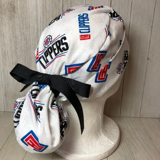 Los Angeles Clippers Ponytail Surgical OR Scrub Cap for Women, Doctor/Nurse/Med - Image 3 of 3