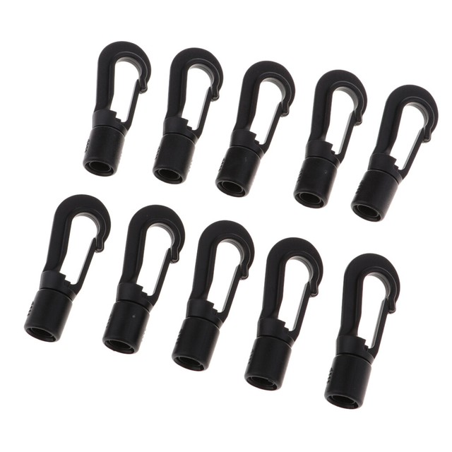 10x Elastic Rope Hook Snap Clip Rope Buckles Replacement for Outdoor