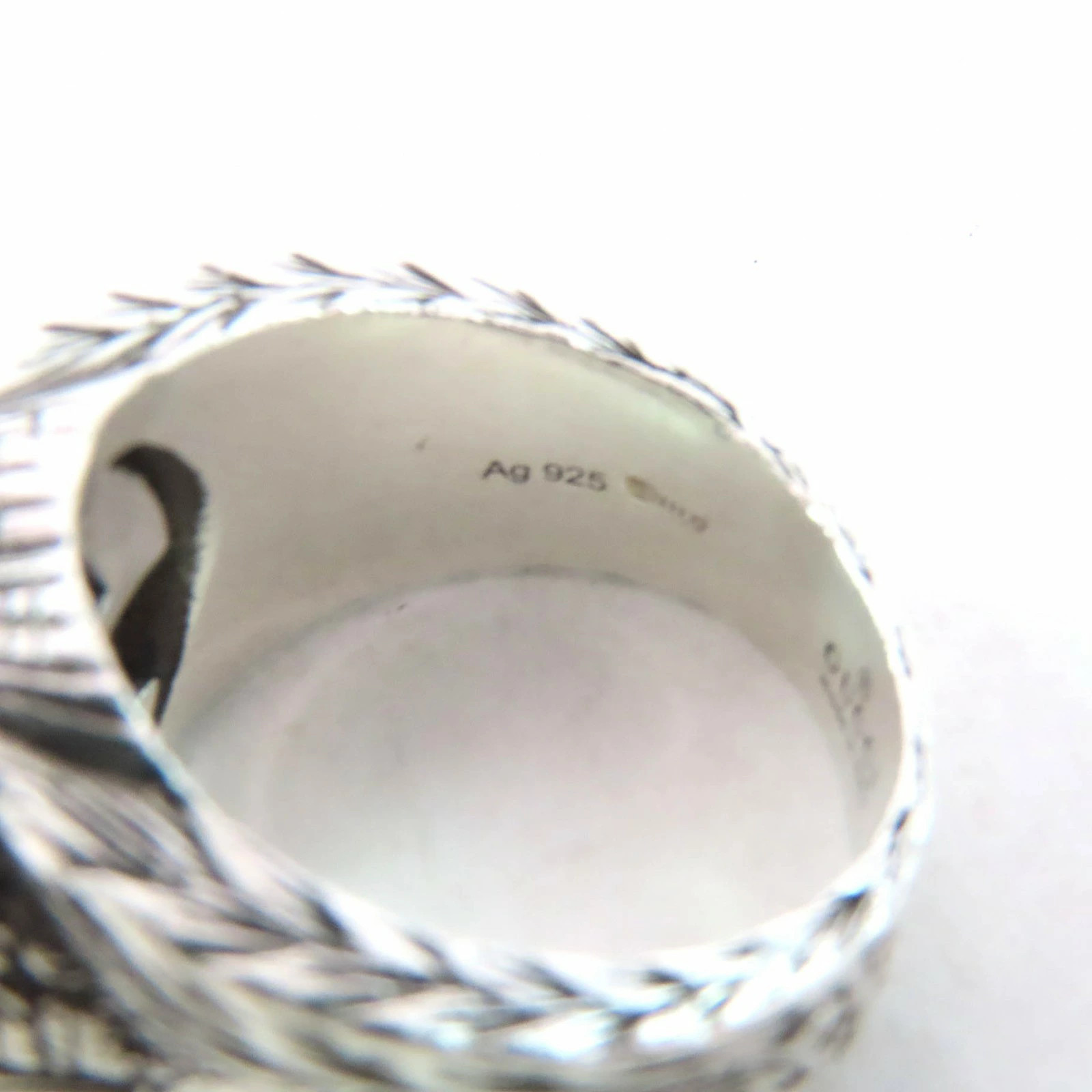GUCCI 455302 Interlocking Arabesque ring AG925 Si… - image 9