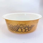 Vintage Pyrex 664 4 Qt “Big Bertha” Casserole Old Orchard Fruit Orange No Lid
