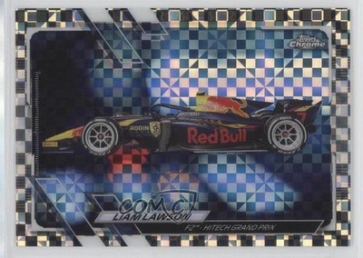 2021 Topps Chrome Formula 1 F2 Cars Checker Flag Refractor Liam Lawson #126 11ur