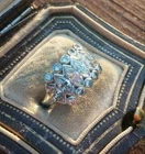 Art Deco Antique 3.80 Ct White Diamond Vintage Wedding Ring 925 Sterling Silver