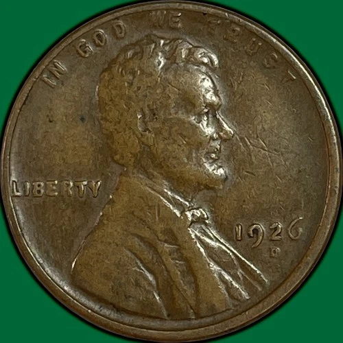 1926-D Lincoln Wheat Cent Very Fine VF Coin #35087