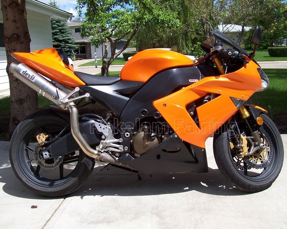 For 04 05 Ninja ZX-10R 2004 2005 ZX10R Orange Black Aftermarket
