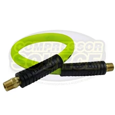 Flexzilla 1/2 x 2' Air Hose Whip 3/8" MNPT Swivel End Hybrid Polymer HFZ1202YW3S