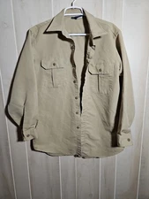 Propper Mens Medium Khaki Tactical Long Sleeve Shirt F5838 Security Military 