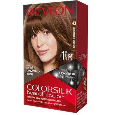 Revlon Colorsilk Permanente Haarfarbe N°43 Medium Golden Brown 1 Kit