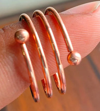 Solid Pure Copper Minimalist Healing Ring, Handmade, Unisex, Spiral Ring