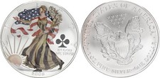USA 1 DOLLARO 2006 AMERICAN EAGLE LIBERTY 1OZ ARGENTO COLORATO INVERNO ST 137543