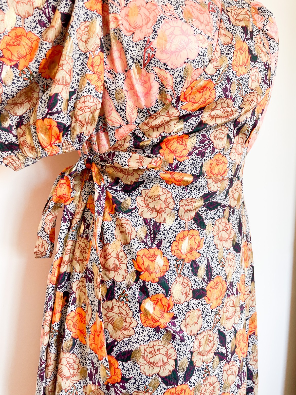 Never Fully Dressed Patchwork Floral Metallic Mid… - image 4