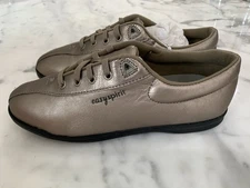 Easy Spirit AP1 Leather Shoes Women 8 M Dark Bronze Sneakers Walking Comfort