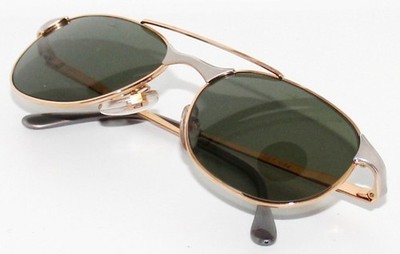 259$ Vintage Vuarnet 042 Gold Retro Metall Sonnenbrille PX3000 Grün Mineralglas