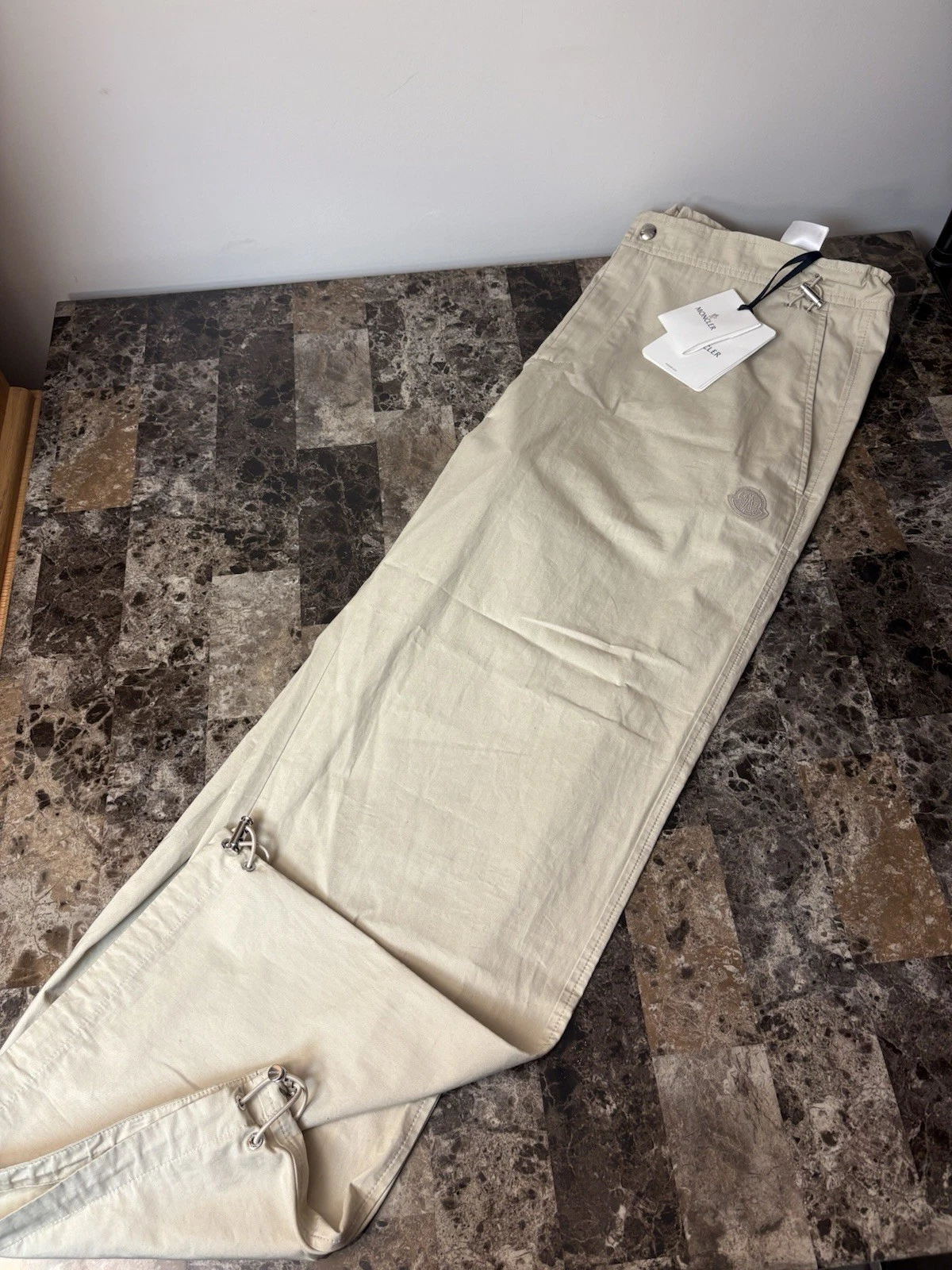 Moncler — Moncler Cotton Canvas Pants Khaki XL Brand New Authentic Under Retail
