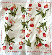 Kenzo cotton floral pocket square handkerchief/neckerchief set of 2