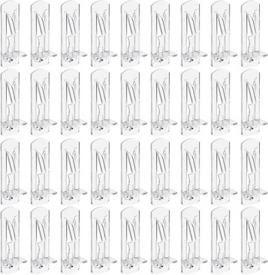 36 Pcs Plastic Locking Shelf Pins, Cabinet Shelf Clips Locking Shelf Support Peg