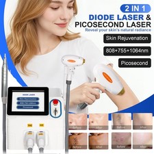 2 In 1 808nm Diode Laser Hair Removal Pico Laser Tattoo removal Machine