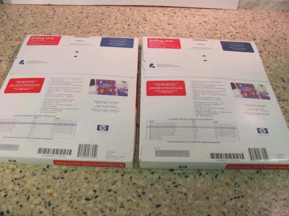 Lot of 2 - HP Greeting Card Stock Matte 60 lb, 20 with envelopes unopened - Image 4 of 4