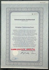 Schweizerische Kreditanstalt 1er-OS 1986