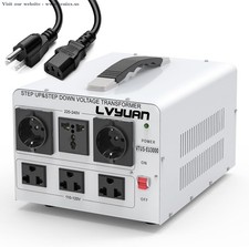 LVYUAN 3000W Step Up  Down Voltage Transformer 110/120V to 220/240V