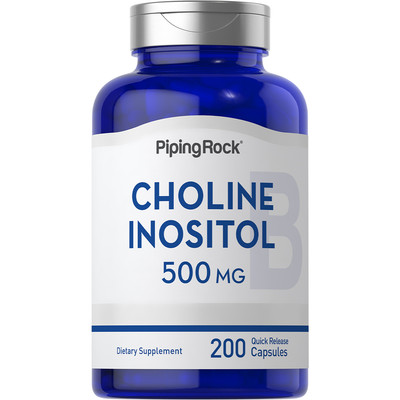 Choline Inositol Supplements | 500mg | 200 Capsules | Non-GMO | By Piping Rock
