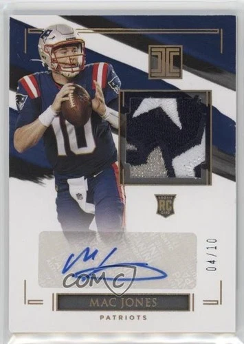 2021 Panini Impeccable Gold 4/10 Mac Jones #RPA-MJ RPA Rookie Patch Auto RC