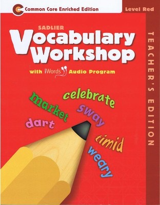 Vocabulary Workshop Common core Enriched Edition Level Red Teacher's Edition