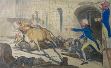 Original Gillray Print John Bull Baited By The Dogs Of Excise 1851 Bohn Restrike