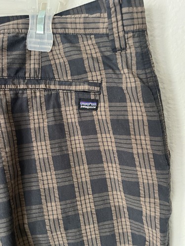 Short chino homme Patagonia coton bio marron à carreaux 38 - Photo 6/10